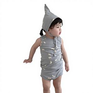 Set Estivo Unisex <span class=keywords><strong>6</strong></span> <span class=keywords><strong>Mesi</strong></span> 2 Pezzi 100% Cotone Traspirante, Completo Pigiama per <span class=keywords><strong>Bambini</strong></span> - Product Image 1