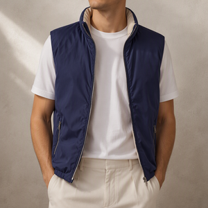 <span class=keywords><strong>Chaleco</strong></span> <span class=keywords><strong>Acolchado</strong></span> Ligero para <span class=keywords><strong>Hombre</strong></span>, Resistente al Agua, Estilo Casual y Elegante para Exteriores, MOQ Bajo para Marcas Independientes - Product Image 3