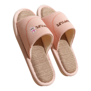 Pantuflas de Lino para Mujer para Primavera y Otoño, Antideslizantes y Ligeras para el Hogar, Zapatillas de Verano de Algodón y Lino para Hombre - Product Image 6