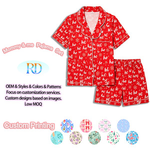 Pigiama Estivo Casual per Casa <span class=keywords><strong>e</strong></span> Relax, Set di Abbigliamento da Notte in Morbida Seta di Latte per Bambini <span class=keywords><strong>e</strong></span> Mamma - Product Image 5