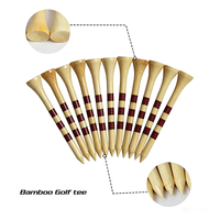 Accessoires de golf en bambou durables, prix d'usine OEM, 83/70 mm, tees de golf en bois personnalisés