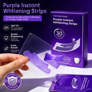 Strisce Sbiancanti Istantanee Personalizzate al Gusto di Menta, Senza Perossido, con Tecnologia di Correzione del Colore Viola per Denti Sensibili - Product Image 1