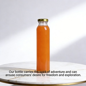 Botella de Vidrio Transparente para Jugo de 500 ml para Bebidas, <span class=keywords><strong>Brandy</strong></span>, Bebidas Energéticas con Tapa de Rosca y Estampado en Caliente - Product Image 2