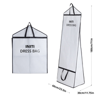 Housses de vêtements non tissées de haute qualité pour robes de mariée, avec logo personnalisé, housses de protection pour robes de mariée, sacs anti-poussière pour robes