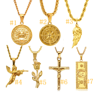 Wholesale gold chain dollar design 