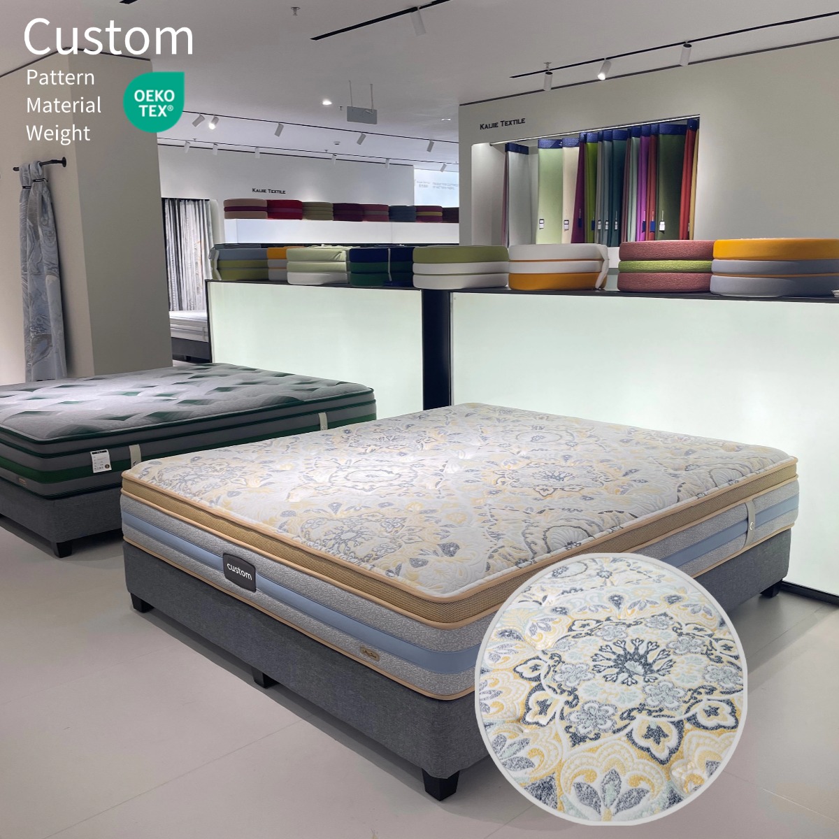 Custom Viscose Mattress Ticking Fabric Knitted High Quality Mattress Fabric Manufacturer Raw Material