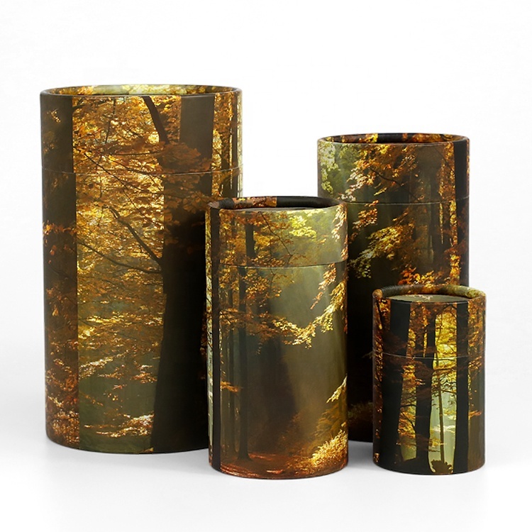 Water burial paper cardboard funeral human urns cinerary tube box for ashes adult