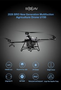 Dron de Pulverización Agrícola BROUAV U150 80L 100L 120L, Control Remoto, Alta Eficiencia, 1 Año de Garantía, 85g, Precio de Fábrica, Fácil de Usar - Product Image 2