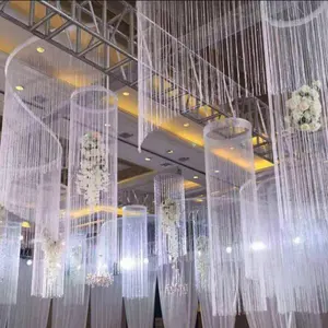 Hoge Kwaliteit Gordijnen Voor Bruiloft Decoratie Hot Selling String Gordijn Opknoping Regenboog String Deur Gordijnen