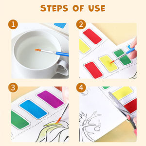 <span class=keywords><strong>Livre</strong></span> de peinture à l'eau, <span class=keywords><strong>livre</strong></span> d'activités de coloriage à l'eau avec palette d'<span class=keywords><strong>aquarelle</strong></span> intégrée, kit artistique éducatif pour les tout-petits - Product Image 3