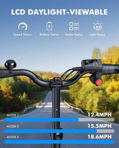 Vélo électrique Gyroor C1 Plus pour adultes avec siège, moteur 650W, batterie 13.5Ah, pneus pneumatiques de 14 pouces, trottinette électrique pliable - Product Image 6