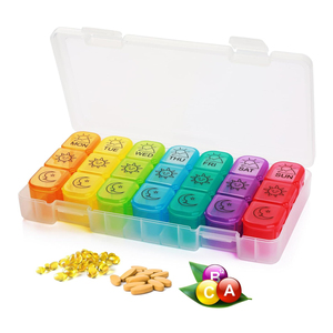 Pilulier mensuel Boîte de <span class=keywords><strong>rangement</strong></span> pour pilules pour garder les médicaments propres et faciles d'accès Boîte à pilules en plastique - Product Image 2