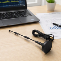 Antenne WiFi double bande magnétique 5dBi à gain élevé, connecteur SMA mâle, câble de 2m pour transmetteur vidéo sans fil, caméra de sécurité