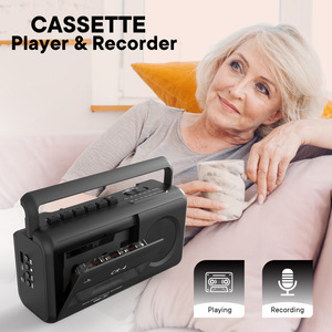 Factory Custom Retro Cassette Recorder Player, AM FM Radio USB TF Slot Rechargeable Boombox for Camping Gift - Product Image 2