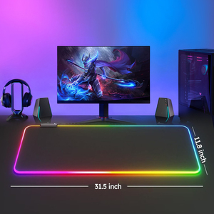 Tapis de souris de jeu RGB personnalisé extensible 30*80CM, base en caoutchouc antidérapante, tapis de bureau LED RGB pour les joueurs, cadeaux personnalisés - Product Image 6