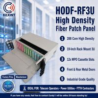 KEXINT HODF-RF3U Panneau de brassage fibre optique haute densité 3U 19 pouces 288 cœurs MPO MTP