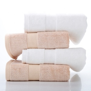 High Quality Thickened Bamboo <strong>Hand</strong>/Face/Bath <strong>Towels</strong> Plain <strong>Pattern</strong> Eco Bamboo <strong>Towel</strong> Sets for Hotel/Gift - Product Image 4