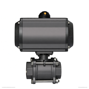 Válvula de Control de Flujo Neumática COVNA para Pedidos Urgentes, DN25 1\", Válvula de Bola de Vapor de 2 Vías y 3 Piezas con Actuador Neumático, Acero Inoxidable 316, 1000 WOG - Product Image 2