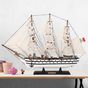Modèle de bateau en bois <span class=keywords><strong>Amerigo</strong></span> Vespucci de 52 cm, ornement historique, modèle de bateau Vespucci pour cadeau, objet de collection, modèle de navire - Product Image 5