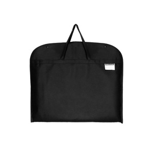 Échantillon gratuit sac de rangement de costume anti-poussière Portable noir Non-tissé sacs de couverture de vêtement Logo personnalisé couleur pour magasin de costumes d'affaires - Product Image 5