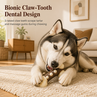 Jouet à mâcher pour chien en forme d'empreinte de patte, en nylon et cuir de vache, jouet à mâcher pour nettoyer les dents des chiens
