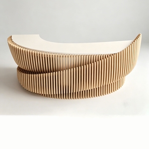 Custom Bespoke Fiberglass Lobby Reception Desk Luxury Front Desk Modern Design for Hotel Office - Product Image 5