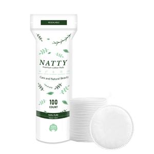 Tampons de <span class=keywords><strong>coton</strong></span> dégraissants stériles, tampons de <span class=keywords><strong>coton</strong></span> à trois couches épaissis refermables, tampons démaquillants avec bords pressés, 100 pièces - Product Image 2