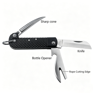 Couteau pliant multifonction en acier inoxydable avec manche en ABS pour la pêche, le camping, les activités <span class=keywords><strong>de</strong></span> plein air et l'EDC - Product Image 5