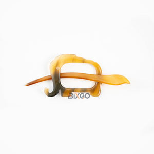 Broche Écologique en Corne de Buffle pour Châle, Écharpe ou Cardigan – Bijou en Corne Naturelle – Vente en Gros - Product Image 3