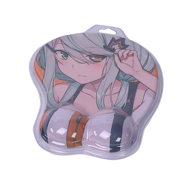 Custom Adult 3D Anime Sexy Girl Mouse Mat Ergonomic Silicon Gel Wrist Rest with Breast in-stock cartoon style