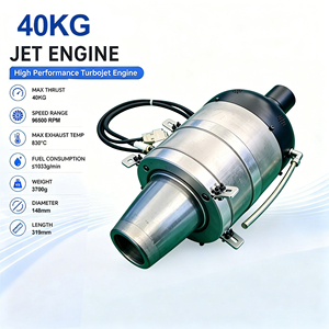Moteur turbojet à haute poussée 18kg 40kg 50kg pour drone agricole et UAV de cartographie, turbine à gaz avec ECU et générateur de démarrage - Product Image 1