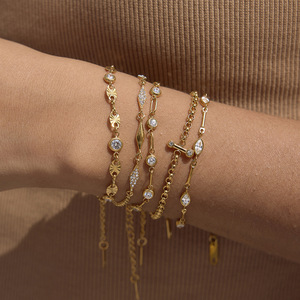 Stainless Steel Stackable Gold Bracelet Set for Women Anti‑Fade Women Fashion Jewelry Daily Gift - Product Image 3