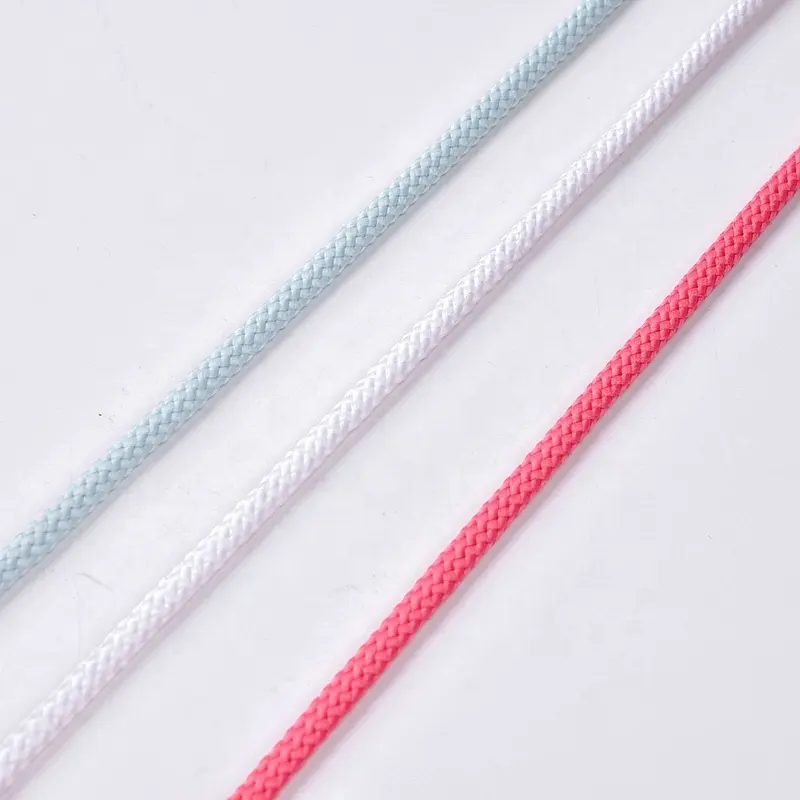 Wholesale round braided cotton polyester cord