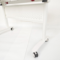 Table de formation moderne en fer blanc avec roulettes, hauteur réglable, design pliable, pour usage commercial, bureau, salle de conférence, salle de classe, rapide