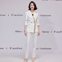 Nouvel arrivage : Ensemble tailleur pantalon deux pièces pour femme – Collection Printemps – Design élégant pour le bureau et le travail – Tenue de mode chic