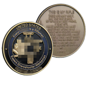 Moneta commemorativa del Corpo dei Marines degli Stati Uniti, stampa UV, lega di zinco, galvanizzata, artigianato in metallo 3D personalizzato - Product Image 1