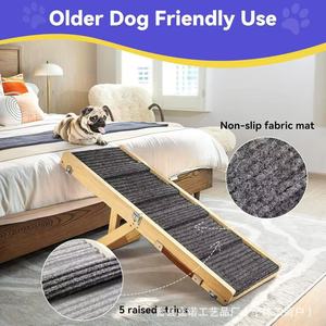 Wooden <b>Dog</b> Ramp Folding Non Slip Adjustable Pet Stairs Indoor Outdoor Use - Product Image 3