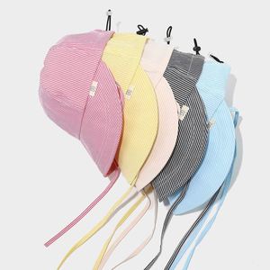 2025 New Fast Dry Bucket Hat Lightweight Breathable <b>Sunscreen</b> Small Fresh Striped Sunshade Summer Sun Hat for Women - Product Image 3