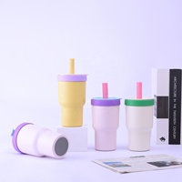 Gobelet de voyage classique 2-en-1 en acier inoxydable avec insert en verre, couvercle à vis anti-fuite, idéal pour garder les boissons froides, tasse de bureau, vaisselle haut de gamme