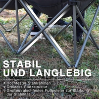 Chaise de pêche à la carpe Chaise de camping portable pliante pour matériel de pêche Chaise pliante portable portable