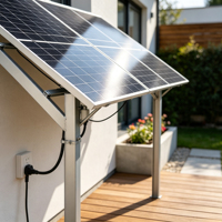 Panneaux solaires monocristallins YUTANDA pour usage domestique, entièrement noirs, type N, demi-cellules, 300W 400W 500W 550W 600W, module de production d'énergie photovoltaïque