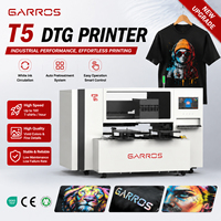 Imprimante DTG industrielle Garros T5, impression directe sur vêtement, machine d'impression de t-shirts avec système de circulation d'encre blanche à prétraitement automatique