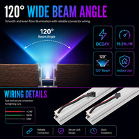 Perfil de Aluminio con Luz Lineal RGBW UCS2904 de 21x26mm, DC24V, SMD5050, para Iluminación Interior de Pasillos de Hotel, Guía de Luz en la Base de la Pared
