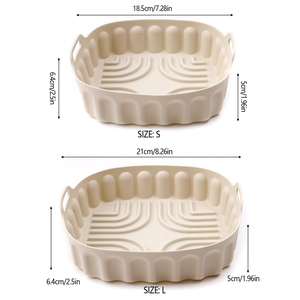 Inserti Quadrati <span class=keywords><strong>in</strong></span> Silicone da 8 Pollici per <span class=keywords><strong>Friggitrice</strong></span> <span class=keywords><strong>ad</strong></span> <span class=keywords><strong>Aria</strong></span>, Riutilizzabili, per Forno e Microonde - Product Image 4