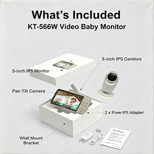 Cámara para Bebés KT-566W con Modo de Privacidad Local, Batería de Gran Capacidad de 5000 mAh, Activación Automática VOX, Visión Nocturna IR, Vigilancia - Product Image 6