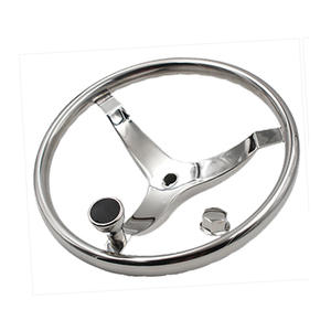 Volant de bateau rond en acier inoxydable, accessoires de quincaillerie marine, accessoires de yacht, roue de gouvernail - Product Image 2