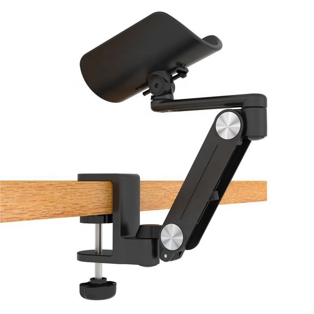 360 Rotation Metal Arm Rest Wrist Support Ergonomic Computer Adjustable Mouse Pad Armrest Comfort Office Extended Hand Stand