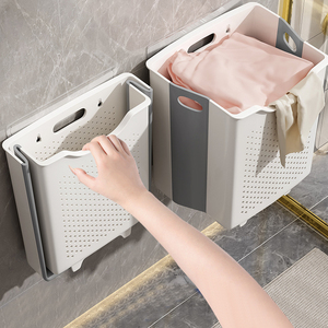 Đa Chức Năng Nhà Tổ Chức Treo Tường Có Thể Gập Lại Nhựa Lưu Trữ Giỏ Hình Chữ Nhật Ráp Treo Giặt <span class=keywords><strong>Hamper</strong></span> Cho - Product Image 1
