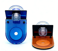 Support pour corail en acrylique, fixation par ventouse, taille 80 mm/60 mm, transparent orange/bleu, pour aquarium récifal, installation facile
