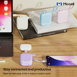 Batería Externa Miccell Mini de 10000 mAh con Carga Rápida de 22.5 W y Cables Dobles para Viajes, Estudiantes y <span class=keywords><strong>Trabajadores</strong></span> de Oficina - Product Image 6